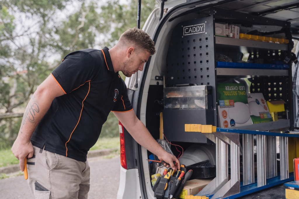 Licensed Five Dock electrician working on a residential job